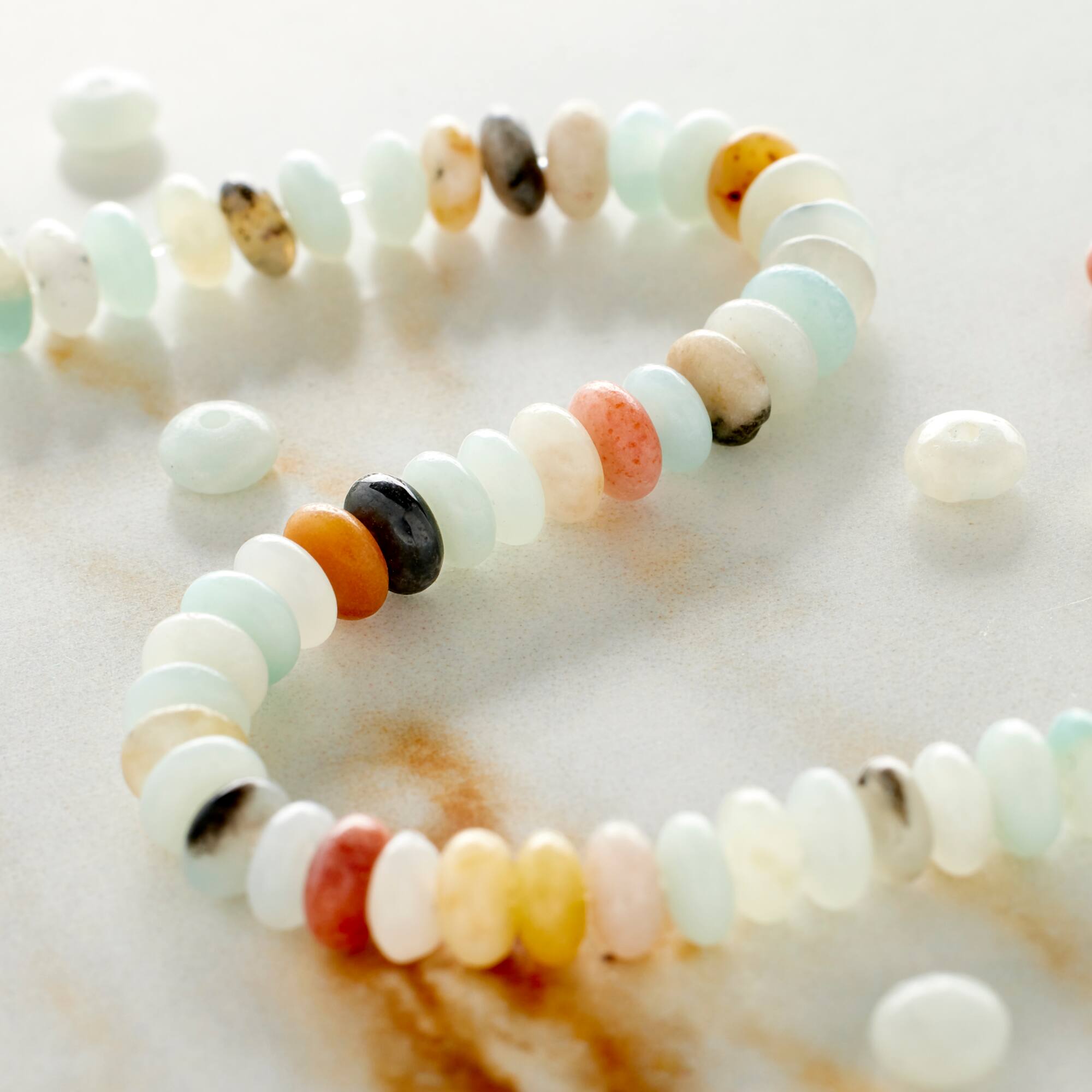 Amazonite Rondelle Beads, 4mm by Bead Landing™